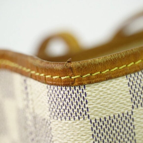 Louis Vuitton Neverfull MM N41361 Damier Azur Canvas Shoulder Tote Bag White - Picture 2 of 10